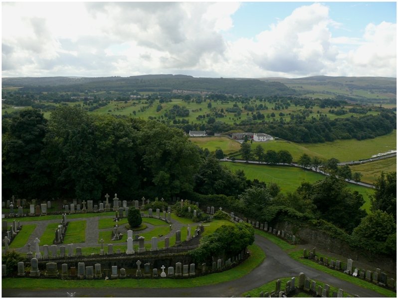 Aussicht ber das weite Land vom Stirling Castle. (10.08.2008)
